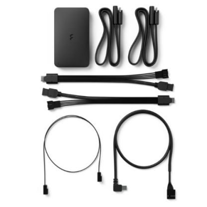 Fractal Design Adjust Pro Fan Speed & ARGB Lighting Hub, Up to 16 ARGB Devices, Presets, Animation Modes, Startup Effects, No Software Needed