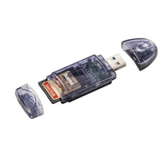 Hama External USB 3.0 Card Reader, SD/microSD, Anthracite, USB Powered