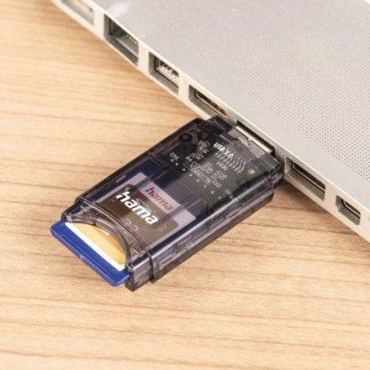 Hama External USB 3.0 Card Reader, SD/microSD, Anthracite, USB Powered