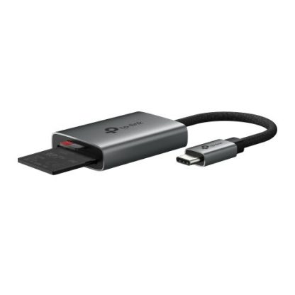 TP-LINK External USB 3.0 Type-C Card Reader, SD/microSD, UHS-I, Aluminium, USB Powered