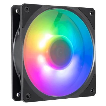 Cooler Master Mobius 120P ARGB PWM 12cm Case Fans (3-Pack), Ring Blade Design, 0-2400 RPM, Loop Dynamic Bearing, Black, ARGB Controller Included