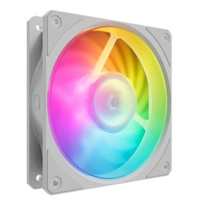 Cooler Master Mobius 120P ARGB PWM 12cm Case Fans (3-Pack), Ring Blade Design, 0-2400 RPM, Loop Dynamic Bearing, White, ARGB Controller Included