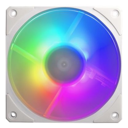 Cooler Master Mobius 120P ARGB PWM 12cm Case Fans (3-Pack), Ring Blade Design, 0-2400 RPM, Loop Dynamic Bearing, White, ARGB Controller Included