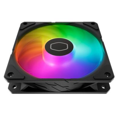 Cooler Master SickleFlow Edge 120 ARGB 12cm PWM Case Fans (3 Pack), Up to 2500 RPM, Loop Dynamic Bearing, LED Controller, Black
