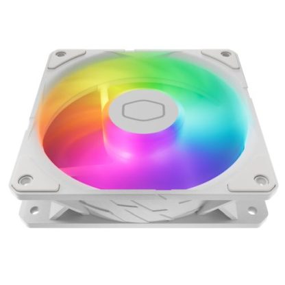 Cooler Master SickleFlow Edge 120 ARGB 12cm PWM Case Fans (3 Pack), Up to 2500 RPM, Loop Dynamic Bearing, LED Controller, White Edition