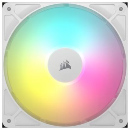 Corsair RS140 ARGB PWM 14cm Case Fan, Magnetic Dome Bearing, Daisy-Chain 4-Pin, 1700 RPM, AirGuide Tech, White