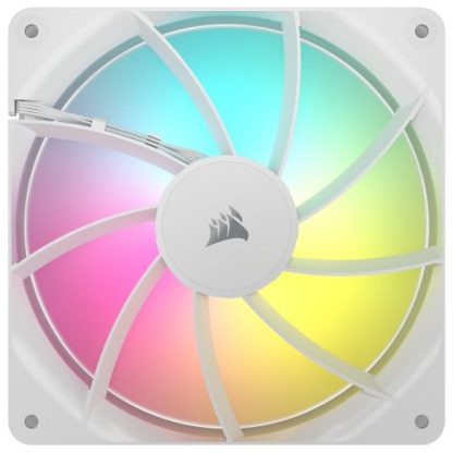 Corsair RS140 ARGB PWM 14cm Case Fan, Magnetic Dome Bearing, Daisy-Chain 4-Pin, 1700 RPM, AirGuide Tech, White