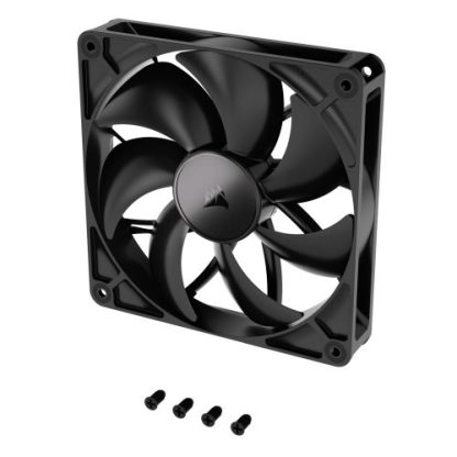 Corsair RS140 PWM 14cm Case Fan, Magnetic Dome Bearing, Daisy-Chain 4-Pin, 1700 RPM, AirGuide Tech, Black