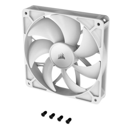 Corsair RS140 PWM 14cm Case Fan, Magnetic Dome Bearing, Daisy-Chain 4-Pin, 1700 RPM, AirGuide Tech, White