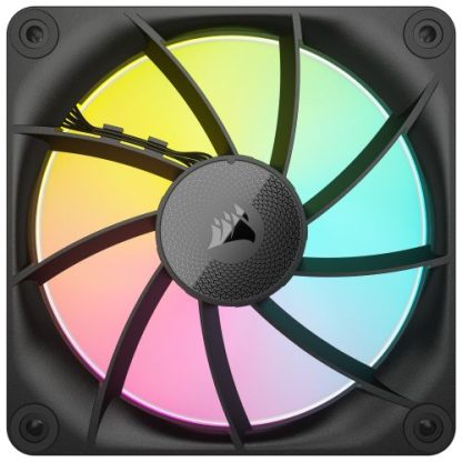 Corsair iCUE LINK LX120 12cm PWM RGB Case Fan, 18 RGB LEDs, Magnetic Dome Bearing, 2400 RPM, Black, Single Fan Expansion Kit