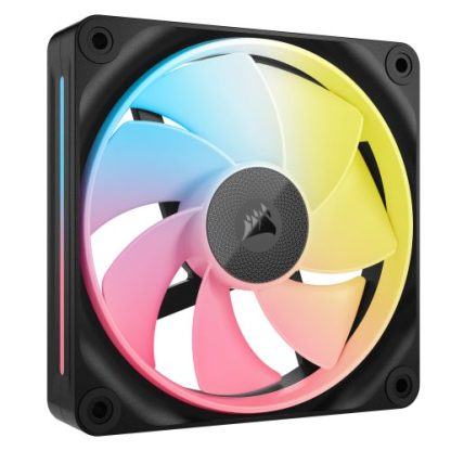 Corsair iCUE LINK LX120-R 12cm PWM Reverse Blade RGB Case Fan, 18 RGB LEDs, Magnetic Dome Bearing, 2400 RPM, Black, Single Fan Expansion Kit