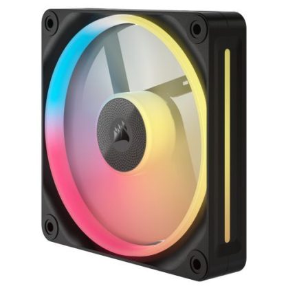 Corsair iCUE LINK LX120-R 12cm PWM Reverse Blade RGB Case Fans (3-Pack), 18 RGB LEDs, Magnetic Dome Bearing, 2400 RPM, iCUE LINK Hub Included, Black