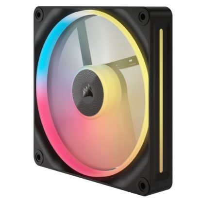 Corsair iCUE LINK LX140-R 14cm PWM Reverse Blade RGB Case Fan, 18 RGB LEDs, Magnetic Dome Bearing, 2000 RPM, Black, Single Fan Expansion Kit