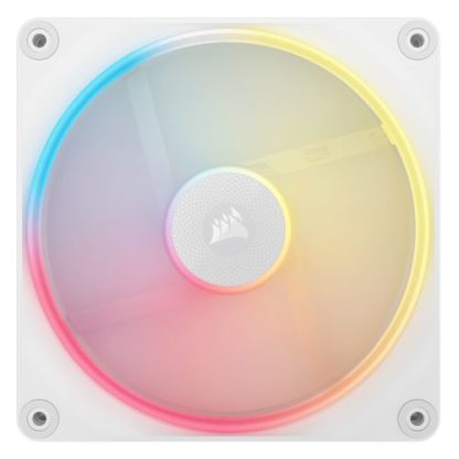 Corsair iCUE LINK LX140-R 14cm PWM Reverse Blade RGB Case Fan, 18 RGB LEDs, Magnetic Dome Bearing, 2000 RPM, White, Single Fan Expansion Kit