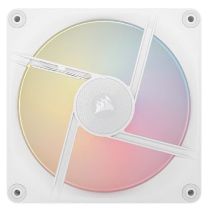 Corsair iCUE LINK LX140-R 14cm PWM Reverse Blade RGB Case Fan, 18 RGB LEDs, Magnetic Dome Bearing, 2000 RPM, White, Single Fan Expansion Kit