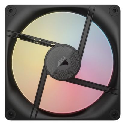 Corsair iCUE LINK LX140-R 14cm PWM Reverse Blade RGB Case Fans (2-Pack), 18 RGB LEDs, Magnetic Dome Bearing, 2000 RPM, iCUE LINK Hub Included, Black