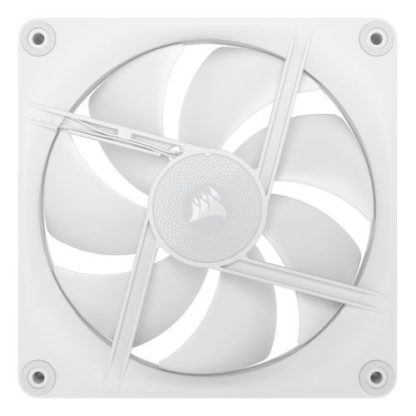 Corsair iCUE LINK LX140-R 14cm PWM Reverse Blade RGB Case Fans (2-Pack), 18 RGB LEDs, Magnetic Dome Bearing, 2000 RPM, iCUE LINK Hub Included, White