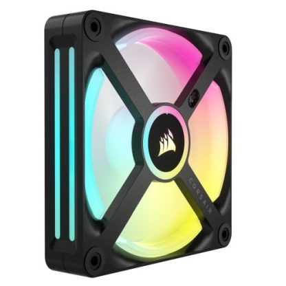 Corsair iCUE LINK QX120 12cm PWM RGB Case Fans (3 Pack), 34 RGB LEDs, Magnetic Dome Bearing, 2400 RPM, iCUE LINK Hub Included, Black