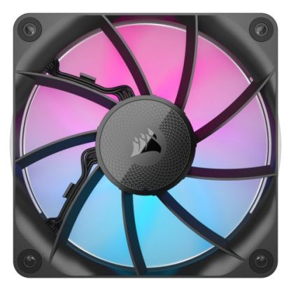 Corsair iCUE LINK RX120 RGB 12cm PWM Case Fan, 8 ARGB LEDs, Magnetic Dome Bearing, 2100 RPM, Black, Single Fan Expansion Kit