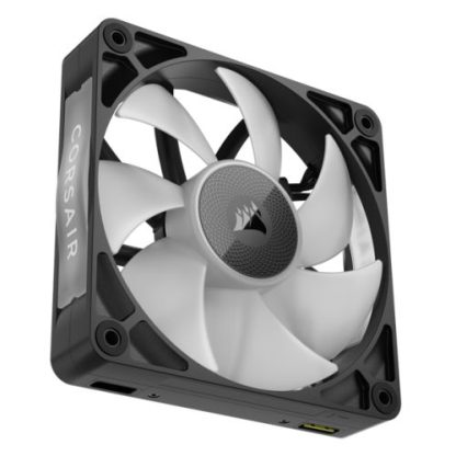 Corsair iCUE LINK RX120 RGB 12cm PWM Case Fan, 8 ARGB LEDs, Magnetic Dome Bearing, 2100 RPM, Black, Single Fan Expansion Kit
