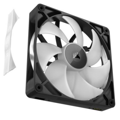 Corsair iCUE LINK RX140 RGB 14cm PWM Case Fans (2 Pack), 8 ARGB LEDs, Magnetic Dome Bearing, 1700 RPM, iCUE LINK Hub Included, Black
