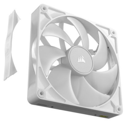 Corsair iCUE LINK RX140 RGB 14cm PWM Case Fans (2 Pack), 8 ARGB LEDs, Magnetic Dome Bearing, 1700 RPM, iCUE LINK Hub Included, White