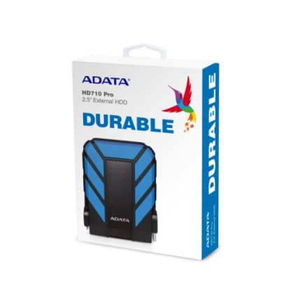 ADATA 1TB HD710 Pro Rugged External Hard Drive, 2.5", USB 3.1, IP68 Water/Dust Proof, Shock Proof, Blue