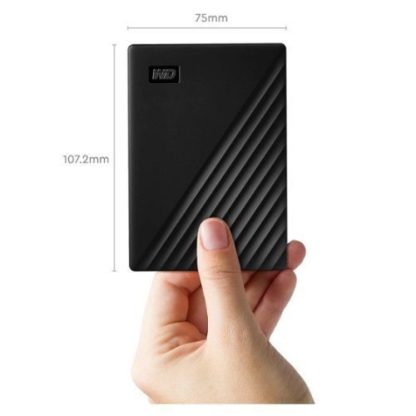WD 4TB My Passport External Hard Drive, 2.5", USB 3.2 Gen1, Hardware Encryption, Backup Software, Black