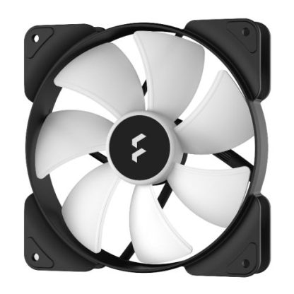 Fractal Design Aspect 14 14cm RGB PWM Case Fan, Rifle Bearing, Supports Chaining, Aerodynamic Stator Struts, 500-1700 RPM, Black Frame