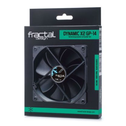 Fractal Design Dynamic X2 GP-14 14cm Case Fan, Long Life Sleeve Bearing, Counter-balanced Magnet, 1000 RPM, Black