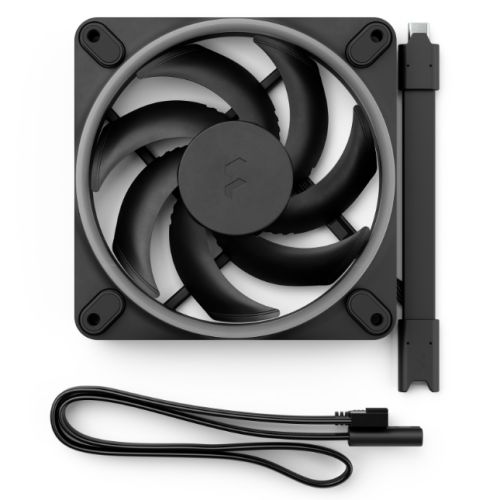 Fractal Design Momentum 12 ARGB 12cm PWM Case Fan, 16 LEDs, FDB Bearing, 350-2200 RPM, 8-pin Connector, Black