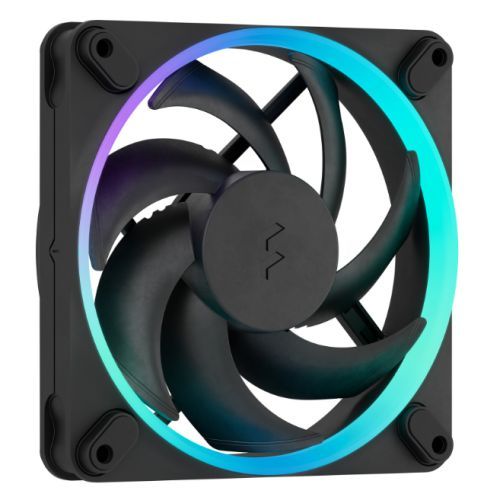 Fractal Design Momentum 12 ARGB 12cm PWM Case Fans (3-Pack), 16 LEDs, FDB Bearing, 350-2200 RPM, 8-pin Connector, Black