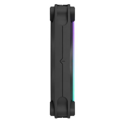 Fractal Design Momentum 12 ARGB 12cm PWM Case Fans (3-Pack), 16 LEDs, FDB Bearing, 350-2200 RPM, 8-pin Connector, Black