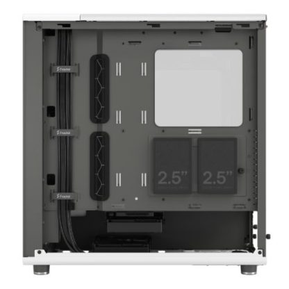 Fractal Design North Chalk White (TG Clear) Case w Clear Glass Window, ATX, 2 Fans, USB-C, Oak Front