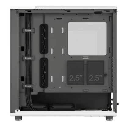 Fractal Design North Chalk White (TG Clear) Case w Clear Glass Window, ATX, 2 Fans, USB-C, Oak Front