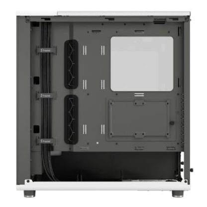 Fractal Design North Chalk White (TG Clear) Case w Clear Glass Window, ATX, 2 Fans, USB-C, Oak Front