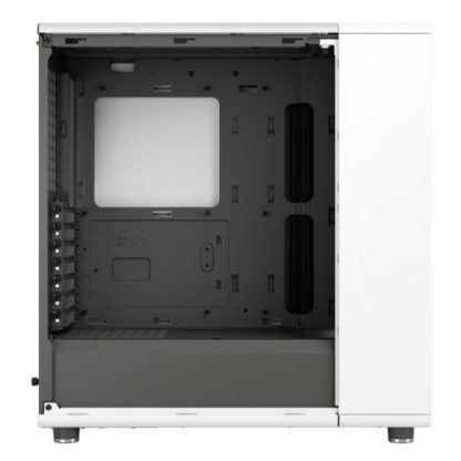 Fractal Design North Chalk White (TG Clear) Case w Clear Glass Window, ATX, 2 Fans, USB-C, Oak Front