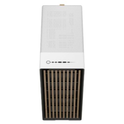 Fractal Design North Chalk White (White Solid) Case, ATX, Fine Mesh Side, 2 Fans, USB-C, Oak Front