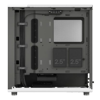 Fractal Design North Chalk White (White Solid) Case, ATX, Fine Mesh Side, 2 Fans, USB-C, Oak Front