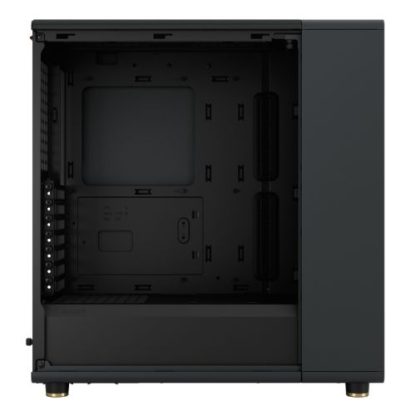 Fractal Design North Charcoal Black (TG Dark) Case w Dark Tint Glass Window, ATX, 2 Fans, USB-C, Walnut Front