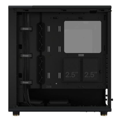 Fractal Design North Charcoal Black (TG Dark) Case w Dark Tint Glass Window, ATX, 2 Fans, USB-C, Walnut Front