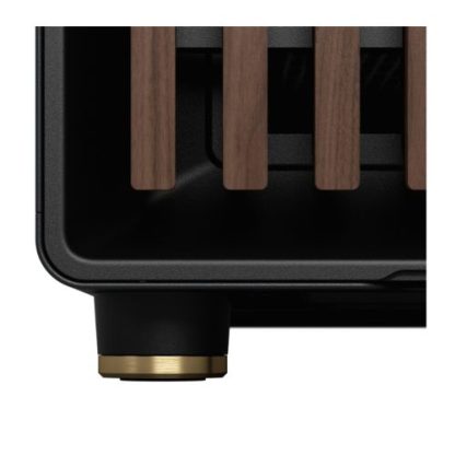 Fractal Design North Charcoal Black (TG Dark) Case w Dark Tint Glass Window, ATX, 2 Fans, USB-C, Walnut Front