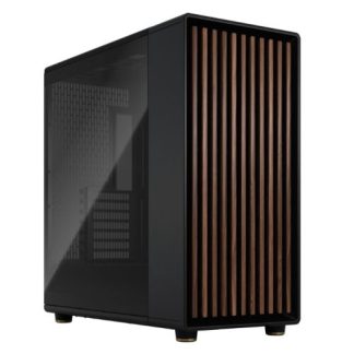 Fractal Design North XL Charcoal Black (TG Dark) Case w Dark Tint Glass Window, E-ATX, 3 PWM Fans, USB-C, Walnut Front