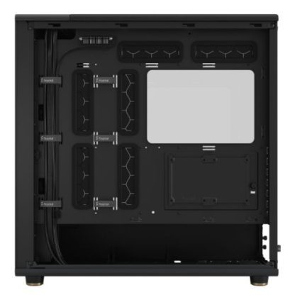 Fractal Design North XL Charcoal Black (TG Dark) Case w Dark Tint Glass Window, E-ATX, 3 PWM Fans, USB-C, Walnut Front