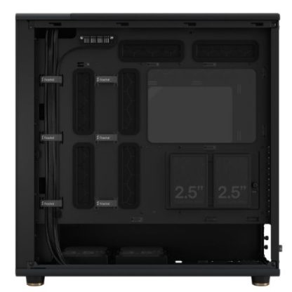 Fractal Design North XL Charcoal Black (TG Dark) Case w Dark Tint Glass Window, E-ATX, 3 PWM Fans, USB-C, Walnut Front