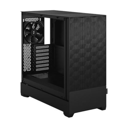 Fractal Design Pop Air (Black TG) Gaming Case w Clear Glass Window, ATX, Hexagonal Mesh Front, 3 Fans