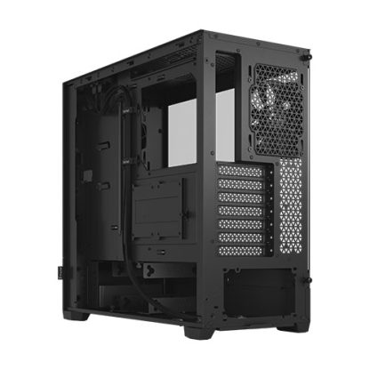 Fractal Design Pop Air (Black TG) Gaming Case w Clear Glass Window, ATX, Hexagonal Mesh Front, 3 Fans