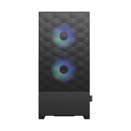 Fractal Design Pop Air RGB (Black TG) Gaming Case w/ Clear Glass Window, ATX, Hexagonal Mesh Front, 3 RGB Fans & ARGB Controller