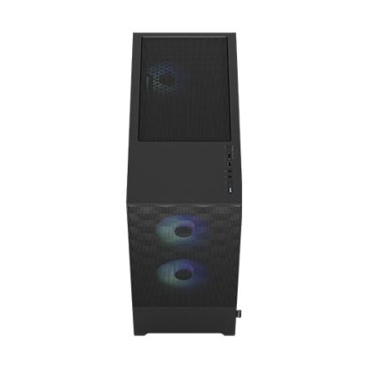 Fractal Design Pop Air RGB (Black TG) Gaming Case w/ Clear Glass Window, ATX, Hexagonal Mesh Front, 3 RGB Fans & ARGB Controller