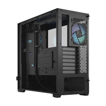 Fractal Design Pop Air RGB (Black TG) Gaming Case w/ Clear Glass Window, ATX, Hexagonal Mesh Front, 3 RGB Fans & ARGB Controller